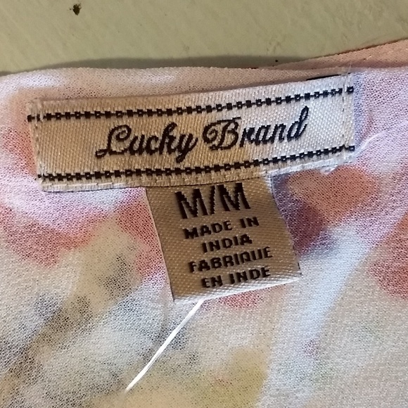 Lucky Brand | Dresses | Nwt Lucky Brand Med Floral White Boho Maxi ...